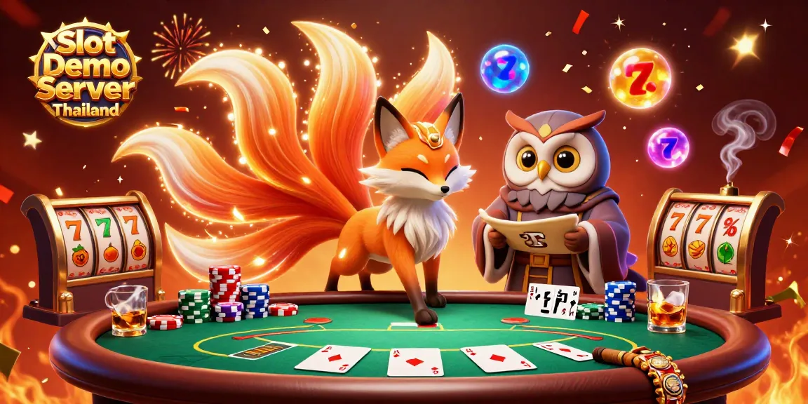 Experience excitement with the Slot Demo Server Thailand featuring vibrant 3D casino elements.