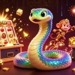 Experience exciting casino games with UFABET's vibrant 3D illustration, showcasing dynamic betting elements.