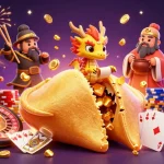 Dhani win showcases a vibrant 3D fantasy casino illustration with golden coins, dragon, and dynamic gaming elements.