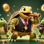 Experience the thrill of 789club with a cartoon turtle in a casino scene, featuring crypto elements and vibrant energy.